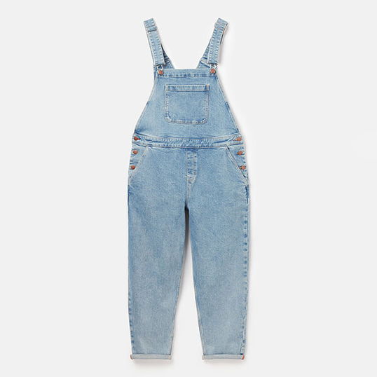 Joules Light Indigo Rampling Straight Leg Dungaree Size 18