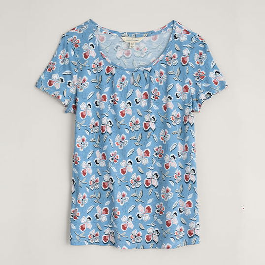 Seasalt Appletree Top Papercut Floral Tide Size 16