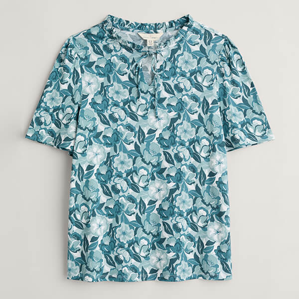 Seasalt Anchor Hold Top Collage Floral Reflection Size 8