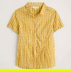 Seasalt Mrs Treloar Short Sleeve Shirt Seaweed String Dark Hay Size 12