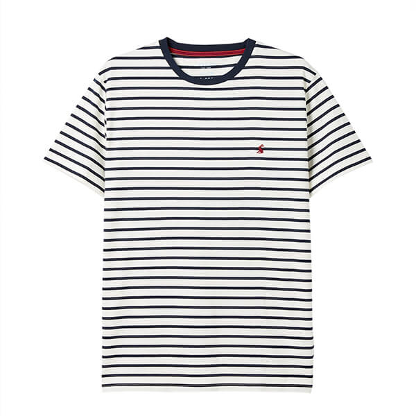 Joules Mens Creme Navy Stripe Boathouse Striped T-Shirt
