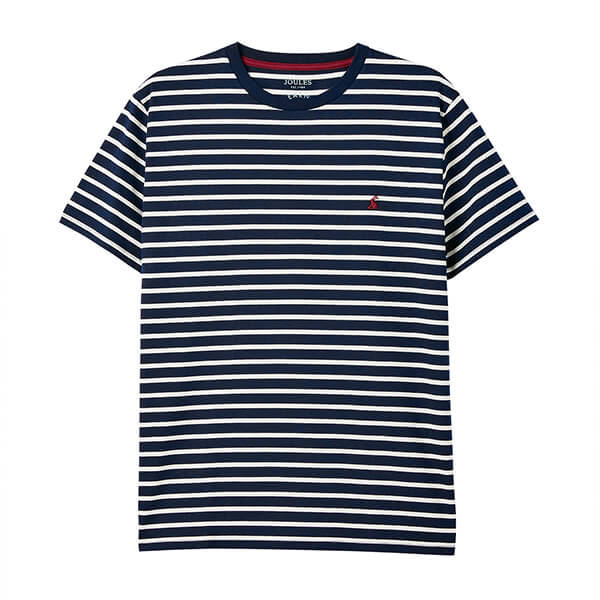 Joules Mens Navy Multi Stripe Boathouse Striped T-Shirt