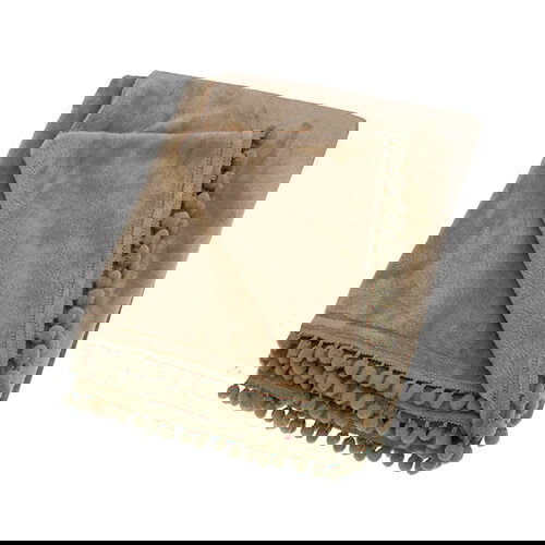 Walton & Co Cashmere Touch Earth Brown Fleece Throw