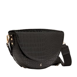 Joules Black Clara Half Moon Shape PU Bag