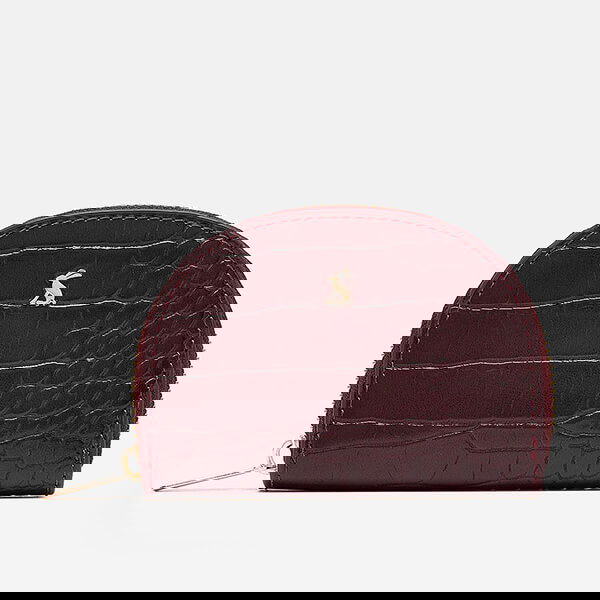 Joules Oxblood Harwell Half Moon PU Croc Coin Purse