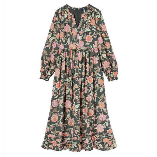 Joules Grey Floral Heather Dress