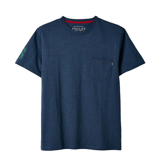 Joules Mens French Navy Marl Flynn Graphic Jersey T-Shirt