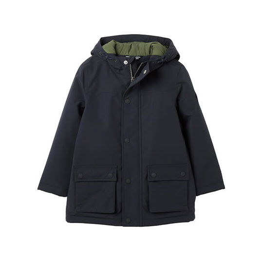 Joules Kids Marine Navy Autumn Layworth Waterproof Mac