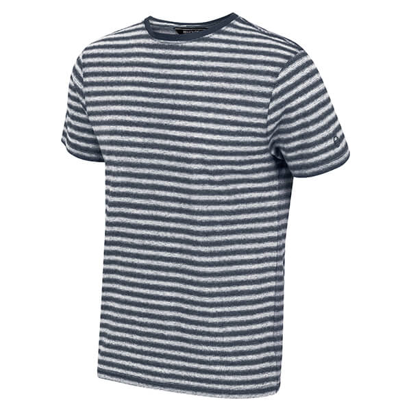 Regatta Men's Brayden Stripe T-Shirt Navy Mini Stripe Size S