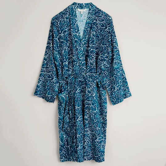 Seasalt Pottering Gown Flowing Seaweed Chalk Atlantic Size L
