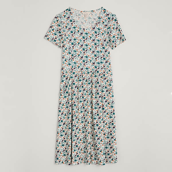 Seasalt Enor Dress Brushed Petals Chalk Size 12