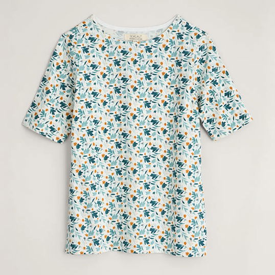 Seasalt Poisson Top Brushed Petals Seahorse Size 20