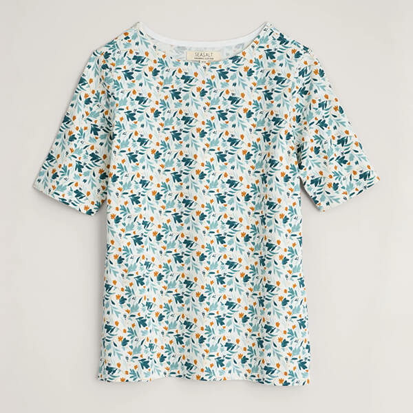 Seasalt Poisson Top Brushed Petals Seahorse Size 22