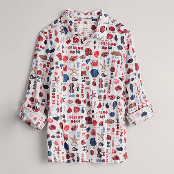 Seasalt Larissa Shirt Shell Collecting Chalk Size 10