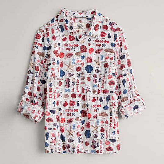 Seasalt Larissa Shirt Shell Collecting Chalk Size 10