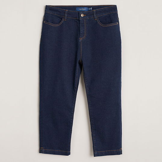 Seasalt Albert Quay Cropped Jeans Dark Indigo Wash Size 14
