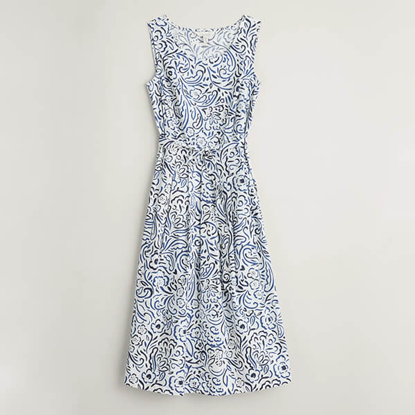Seasalt Belle Dress Foliage Doodle Chalk Size 12