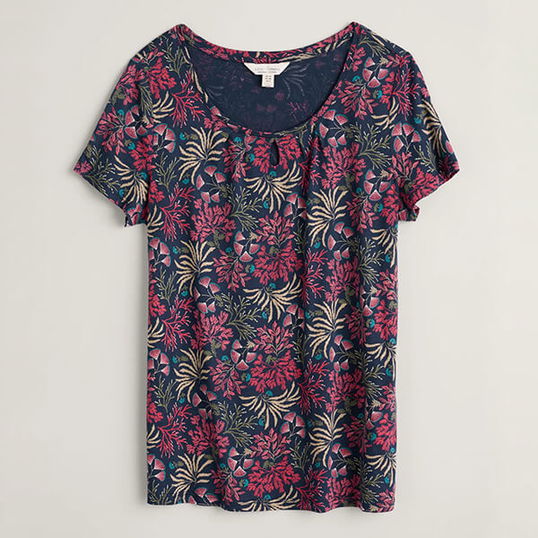 Seasalt Appletree Top Sea Forest Maritime Size 8