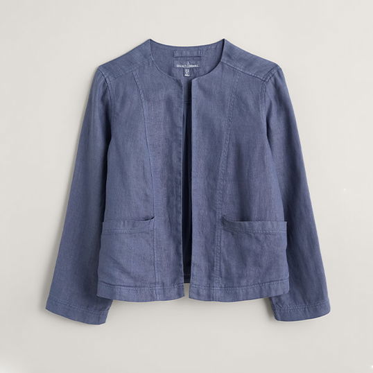 Seasalt Country House Linen Jacket Nightfall Size 8