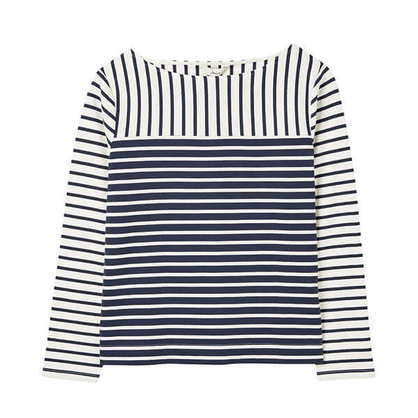 Joules Cream Hotch Potch Stripe Harbour Long Sleeve Jersey Top