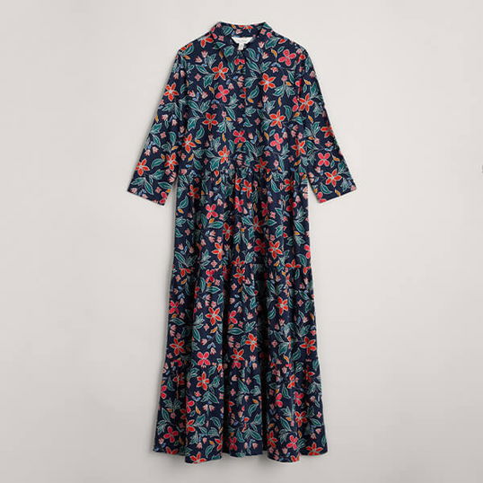 Seasalt 3/4 Windflower Dress Stitched Clematis Maritime