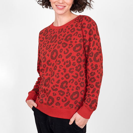 Brakeburn Leopard Raglan Sweatshirt Size 12