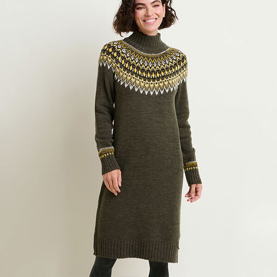 Brakeburn Roll Neck Knitted Dress