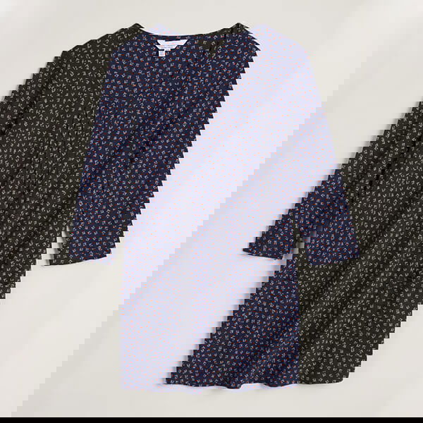 Seasalt 3/4 Sleeve Busy Lizzy Tunic Tulip Stitch Maritime