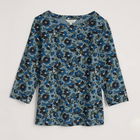 Seasalt Easel 3/4 Sleeve Top Applique Poppy Wade
