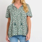Brakeburn Leopard Floral Blouse Size 16