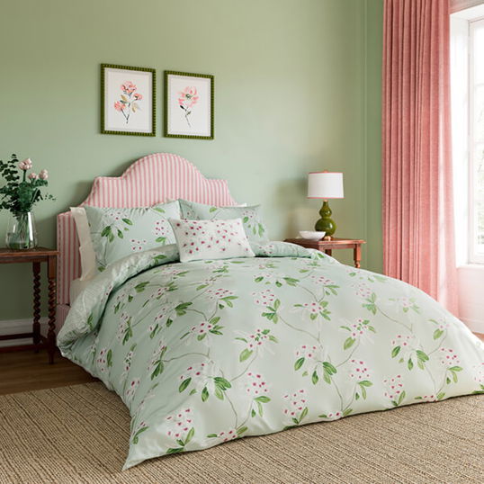 Sanderson Options Oleander Duvet Cover Set Double Aqua