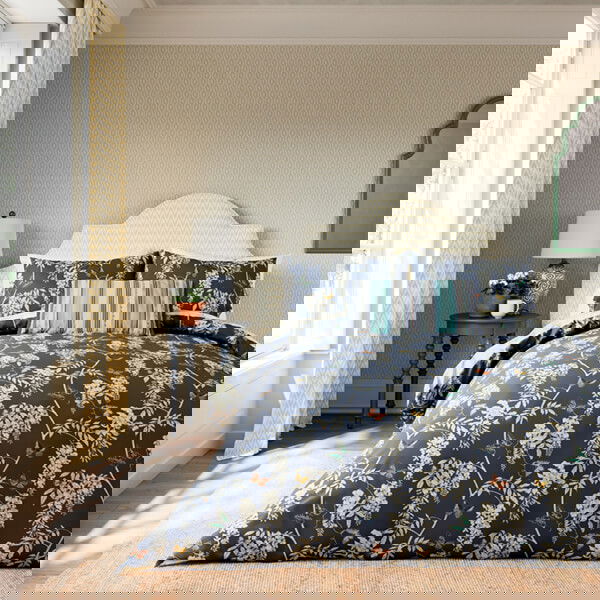 Sanderson Options Wisteria & Butterfly Duvet Cover Set Double Midnight Blue