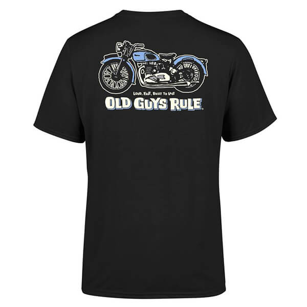 Old Guys Rule Black Triumph T-Shirt Size Large