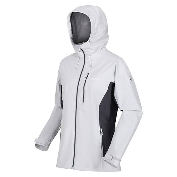 Regatta Women's Highton Stretch III Waterproof Jacket Cyberspace Seal Grey Size 14