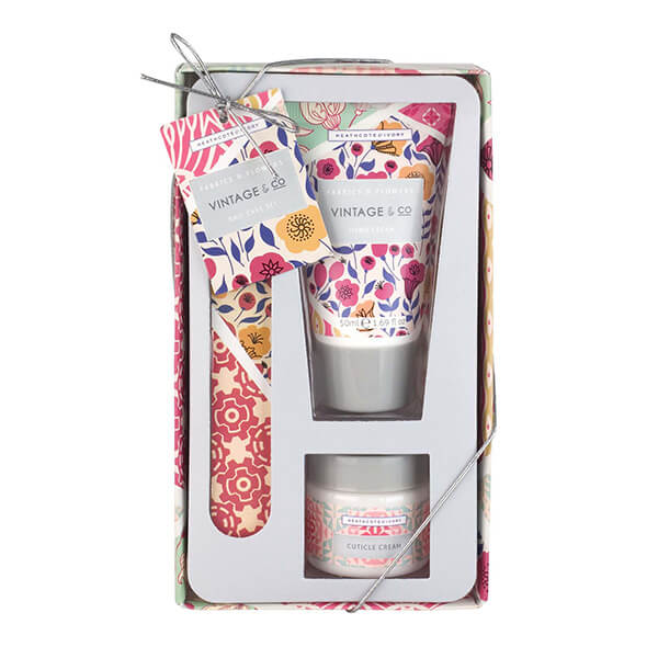 Heathcote & Ivory Vintage & Co Fabrics & Flowers Nail Care Set