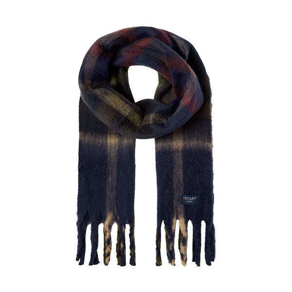 Joules French Navy Check Folley French Navy Check Scarf