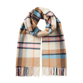 Joules Creme Check Langtree Scarf