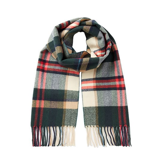 Joules Green Check Langtree Scarf