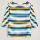 Seasalt Sailor Top Tri Mini Cornish Chalk Dark Hay Size 12