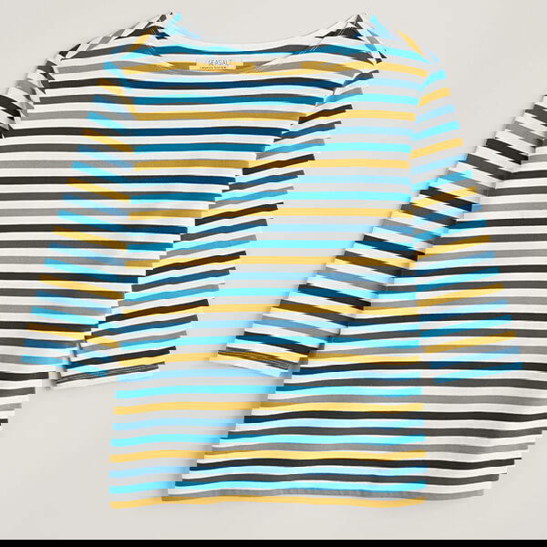 Seasalt Sailor Top Tri Mini Cornish Chalk Dark Hay Size 20