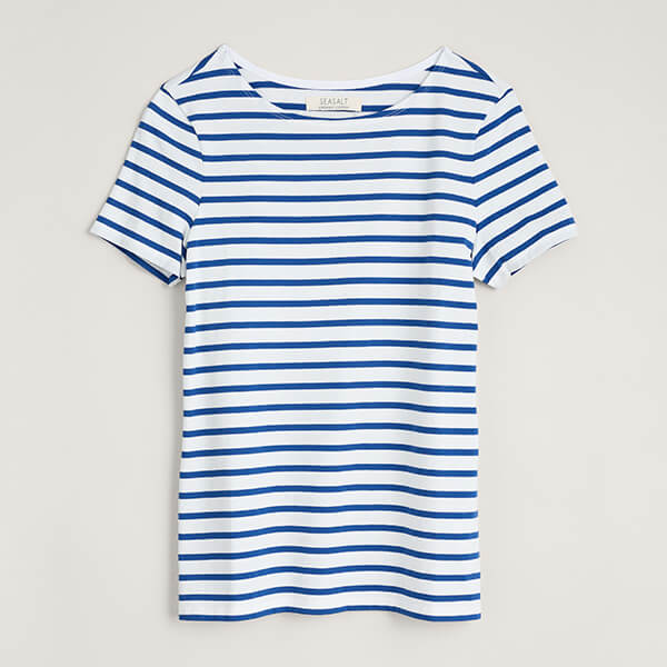 Seasalt Sailor T-Shirt Breton Chalk Ink Size 20
