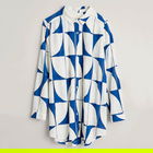 Seasalt Wren Flutter Longline Shirt Ceramic Sails Ink Size 8
