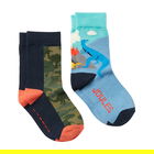 Joules Camo Dino Brill Bamboo 2 Pack Socks Size 6-8.5