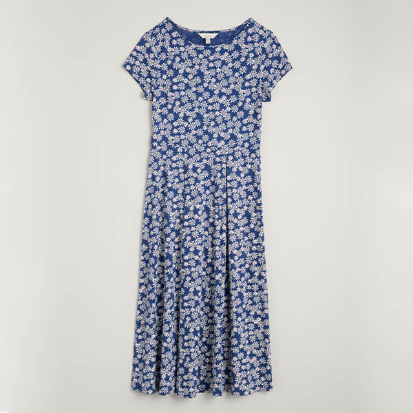 Seasalt Wild Bouquet Dress Daisy Scatter Marine Size 12