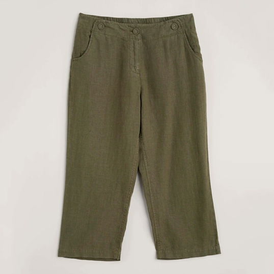 Seasalt Brawn Point Crops Light Olive Size 12