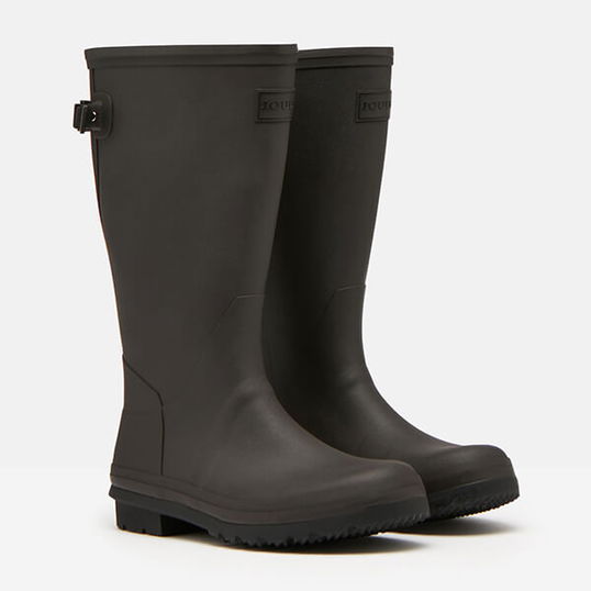 Joules Black Fieldmoore Tall Wellies with Neoprene Lining Size 12