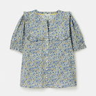 Joules Blue Yellow Ditsy Clarabelle Button Through Blouse Size 16
