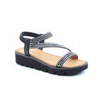 Heavenly Feet Fresco Black Premium Sandals Size 5