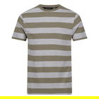 Regatta Mens Ryeden Stripe T-Shirt Fauna White Stone Stripe Size S
