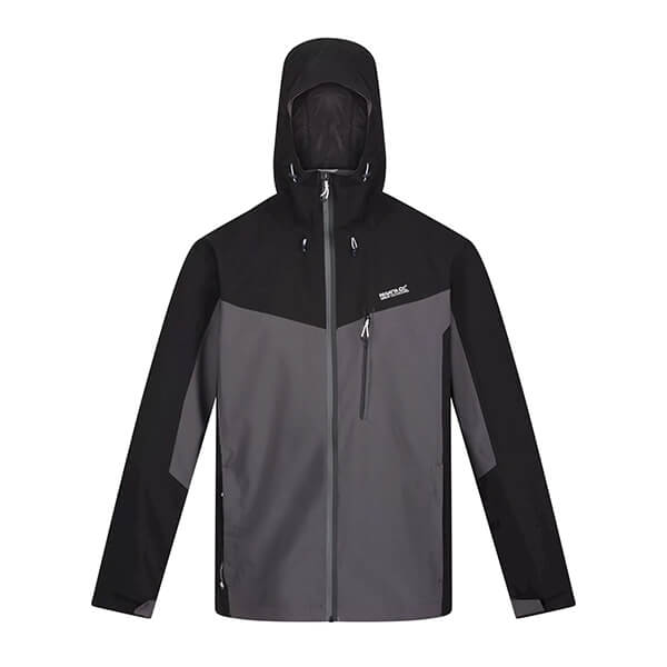 Regatta Mens Birchdale Waterproof Jacket Dark Grey Black Size L